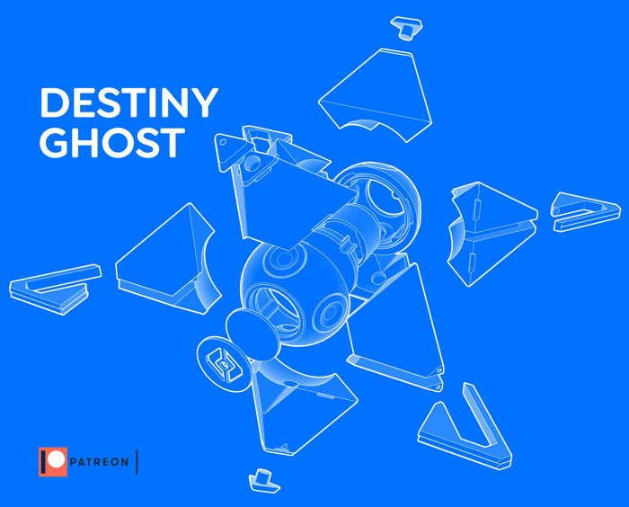 Full detailed Destiny Ghost model, led illuminated