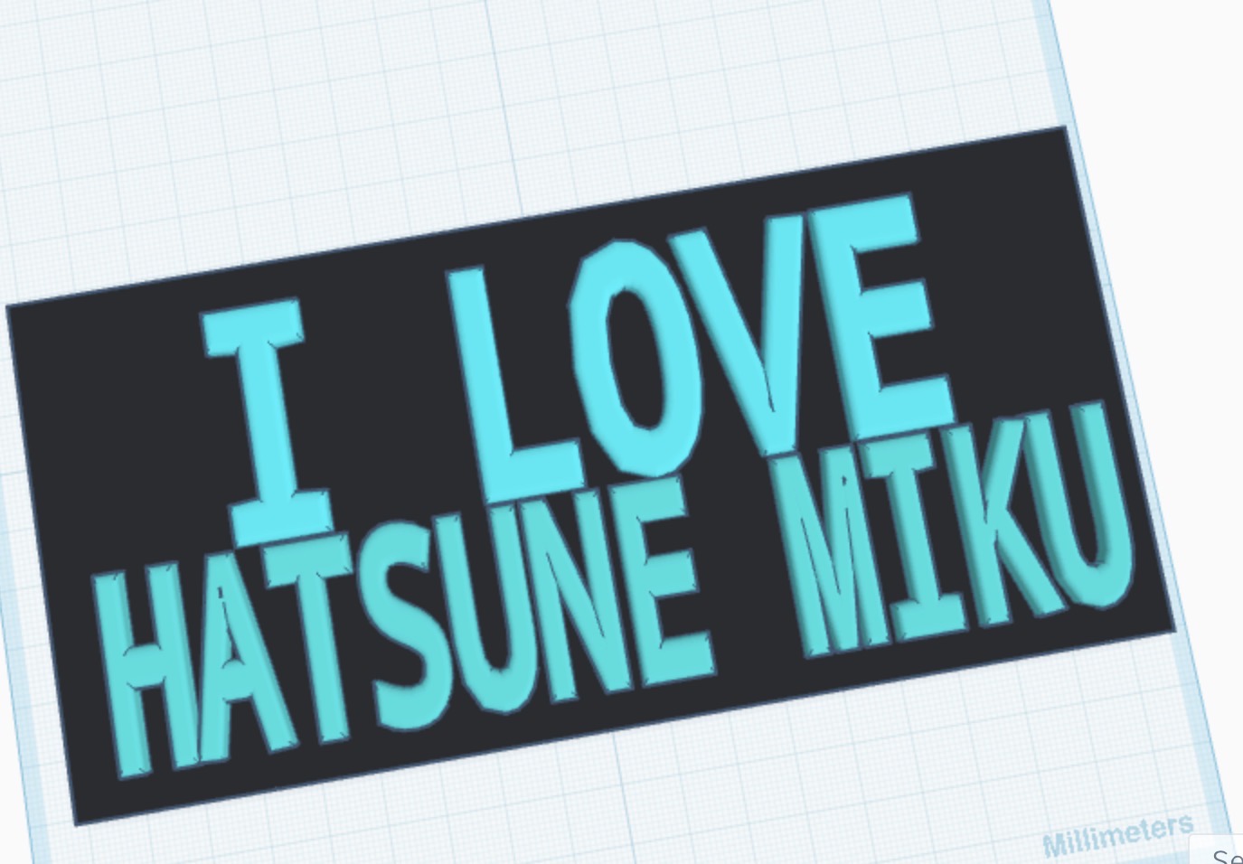 “I love Hatsune miku” thing