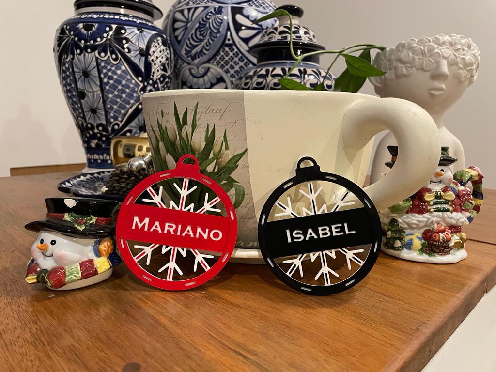 Personalized Multicolor X-Mas Ball (add your name in slicer)