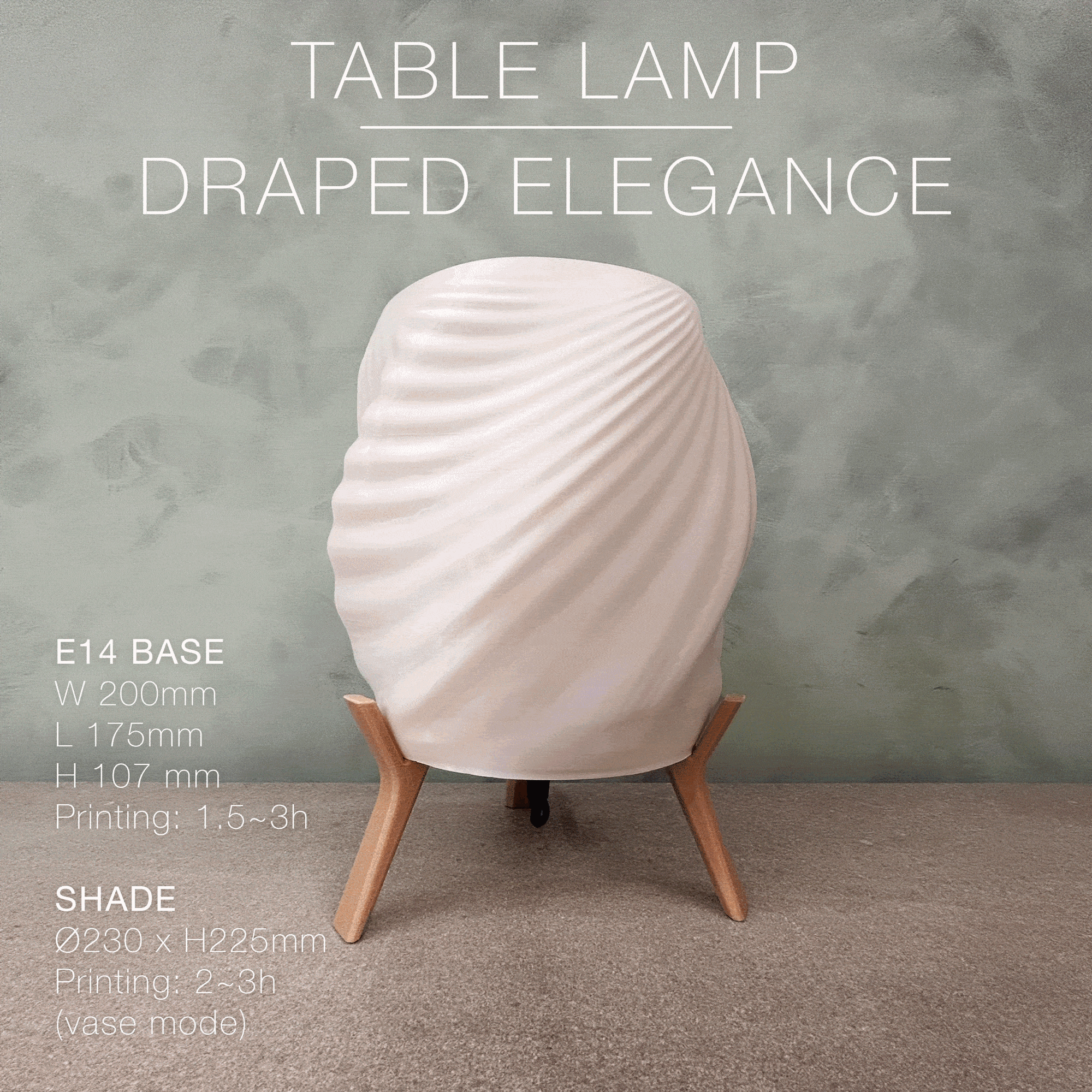 DRAPED ELEGANCE | Table Lamp