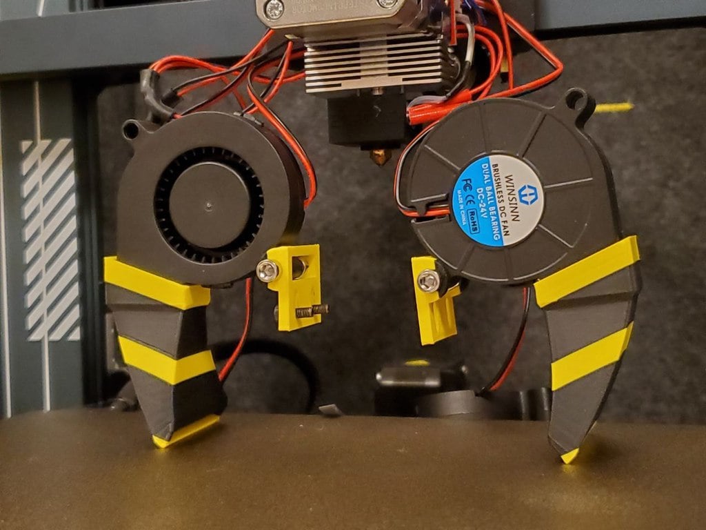 Modular cooling system for Neptune 3 Pro - Wasp Fangs Quad 5015 - parts cooling — miniatura 3