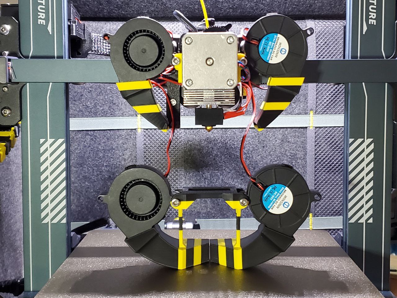 Modular cooling system for Neptune 3 Pro - Wasp Fangs Quad 5015 - hotend — miniatura 5