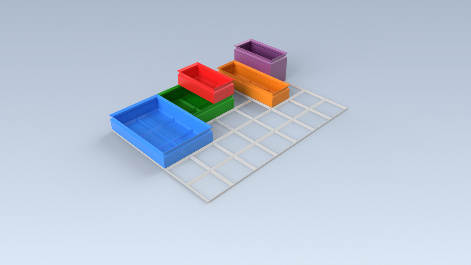 Miniatura 11 do modelo 3D Generic Stackable Assortment Boxes (Parametric)