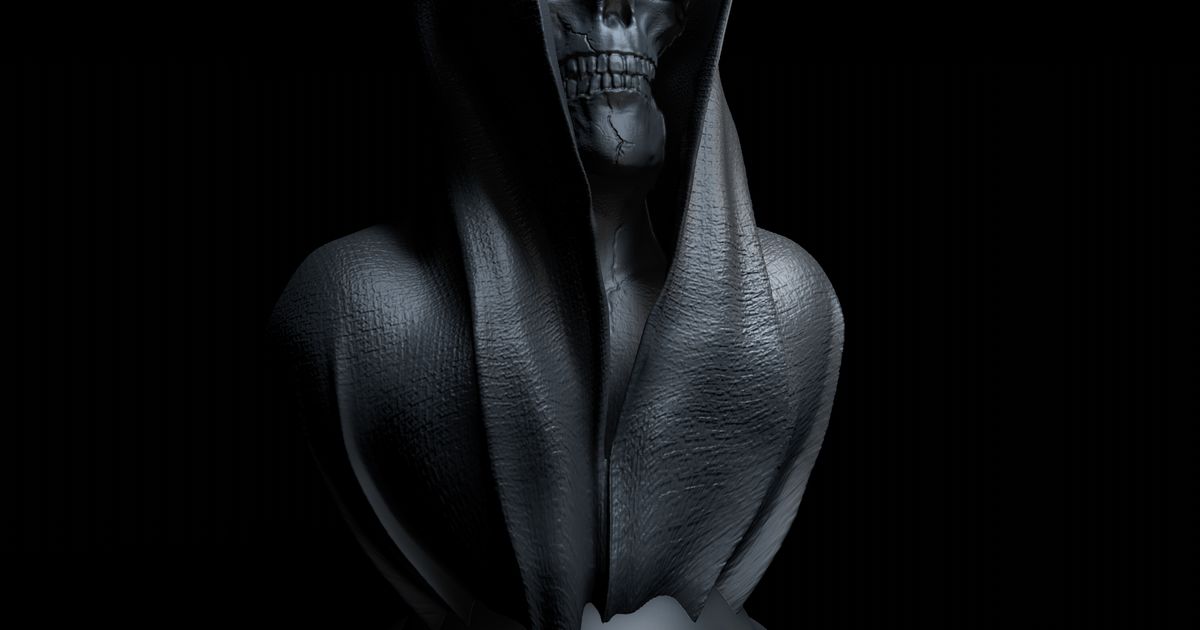 Cape-Skull Bust II - 3D-Model High-Polygon by Qu3D 3D-Design Art ...