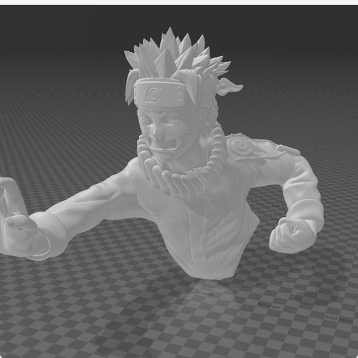 Miniatura 2 do modelo 3D naruto figurine