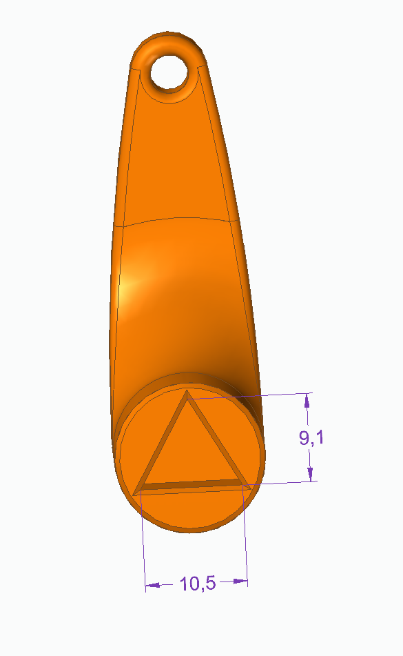 Miniatura 2 do modelo 3D triangular key wrench 10 mm