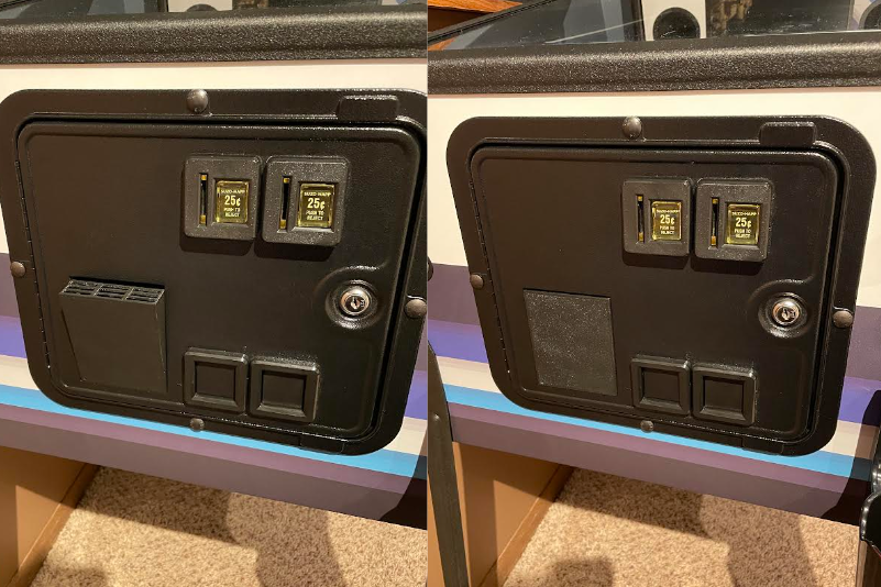 Hidden blower fan for virtual pinball