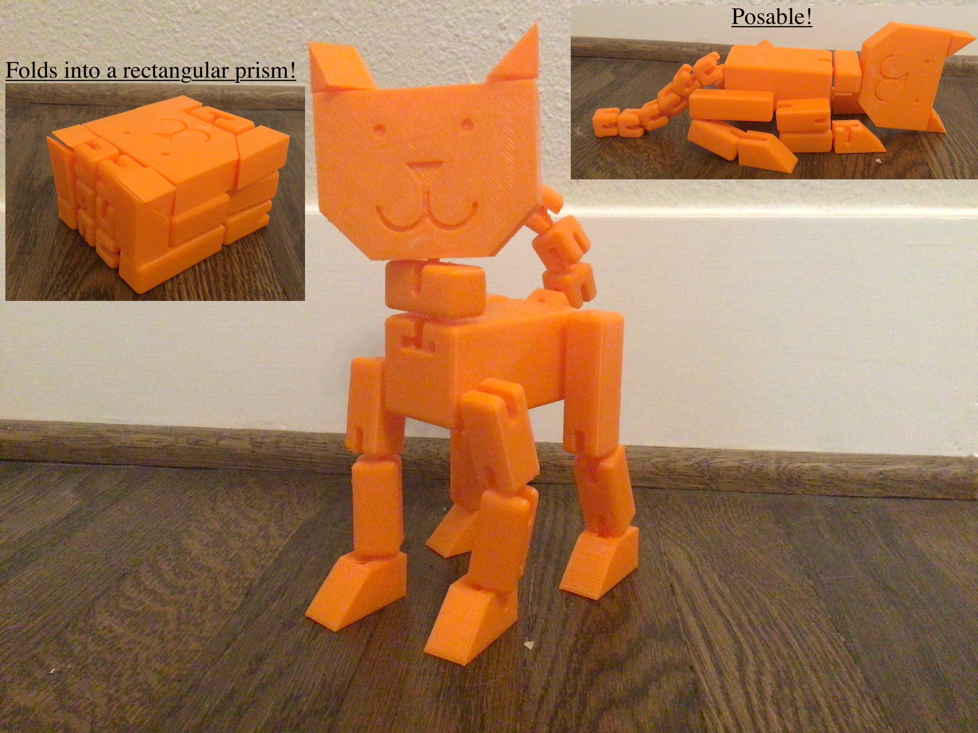 Carl The Cube Ish Cat Print In Place No Supports By CJ4000 Download Free STL Model