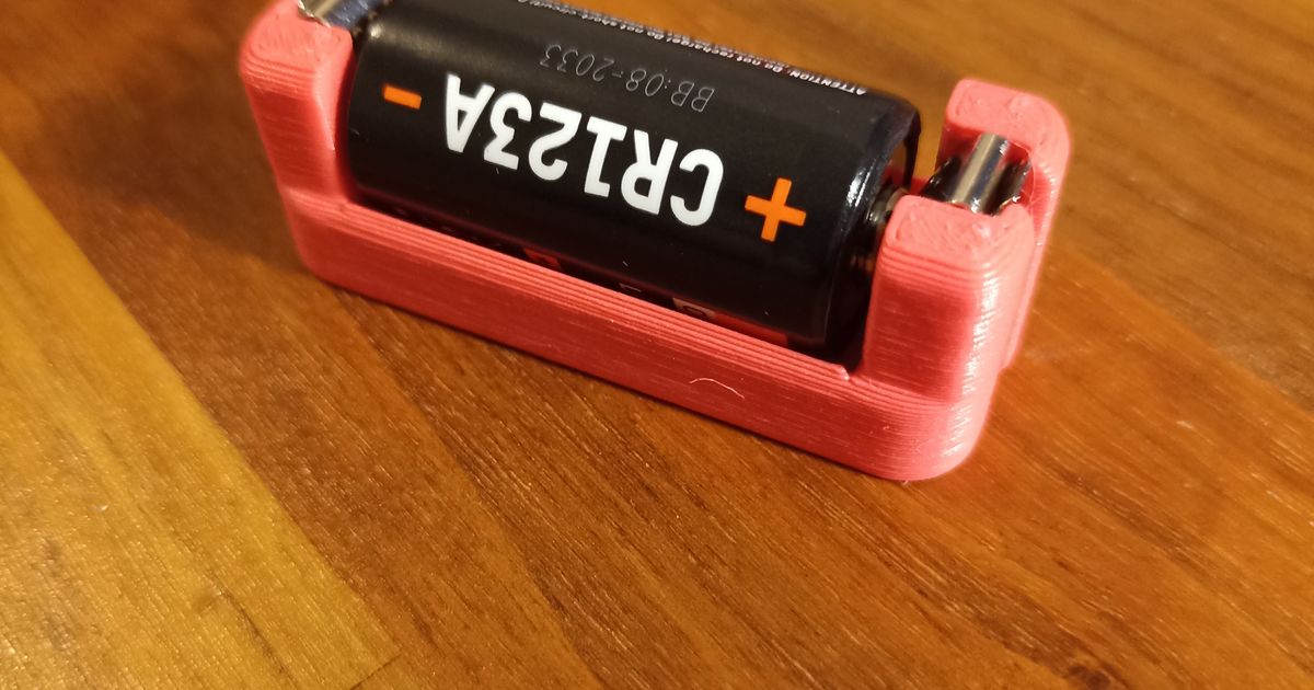 CR123A battery holder by marekschmitt Download free STL model