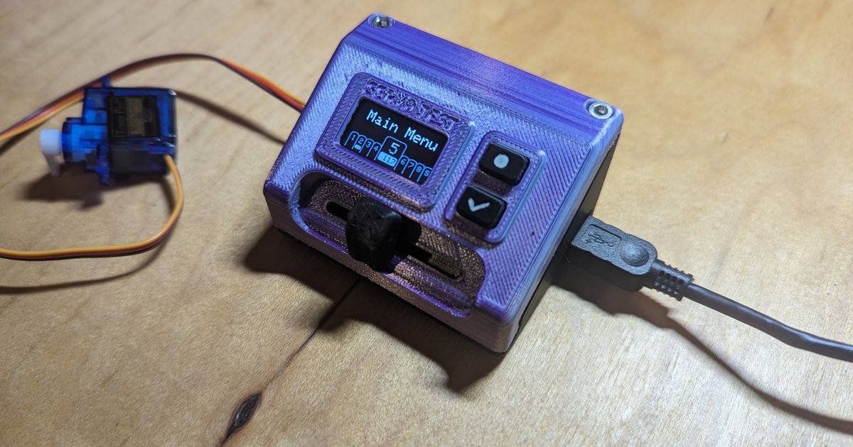 Double RC servo tester with OLED display 