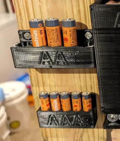 AA Battery Singles Holder - Wall Mount