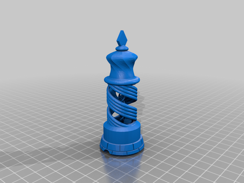 Spiral Chess Set Test Piece Clone by MadBob | Download free STL model ...