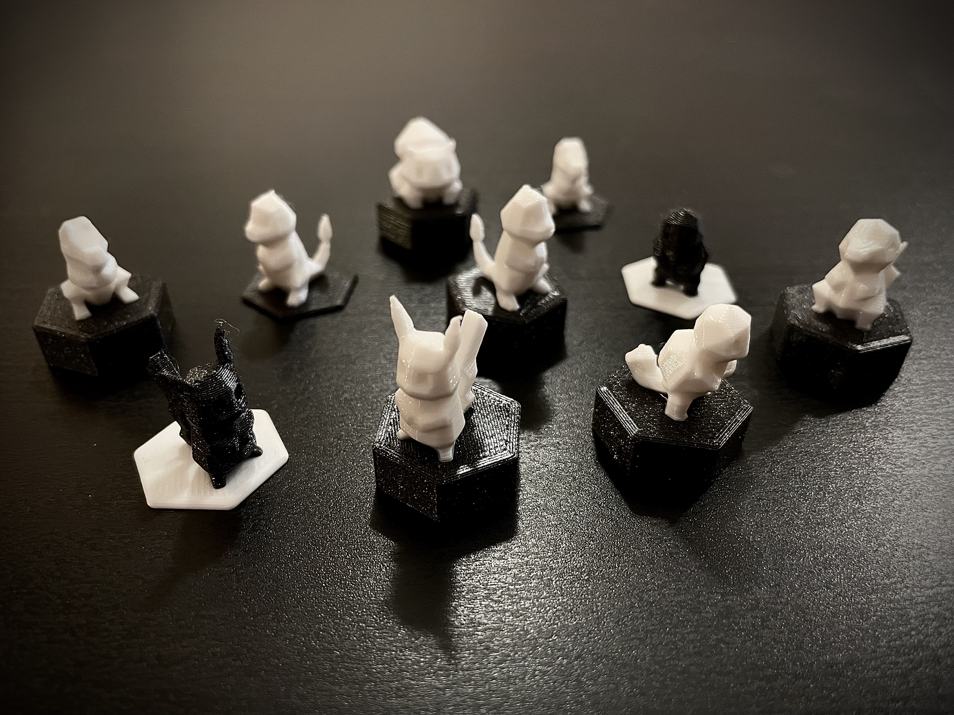 Pokemon figures - various heights