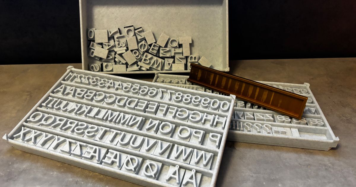 Alphabet pottery stamps by MAK, Download free STL model