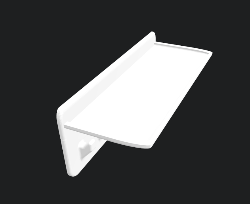 Miniatura 2 do modelo 3D 6 Hook Key hook with Shelf