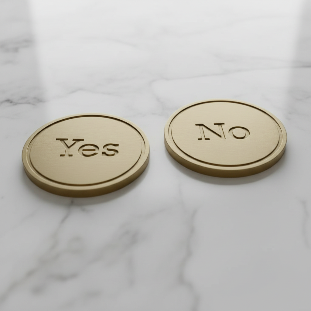 Yes / No decision coin – simple choice token