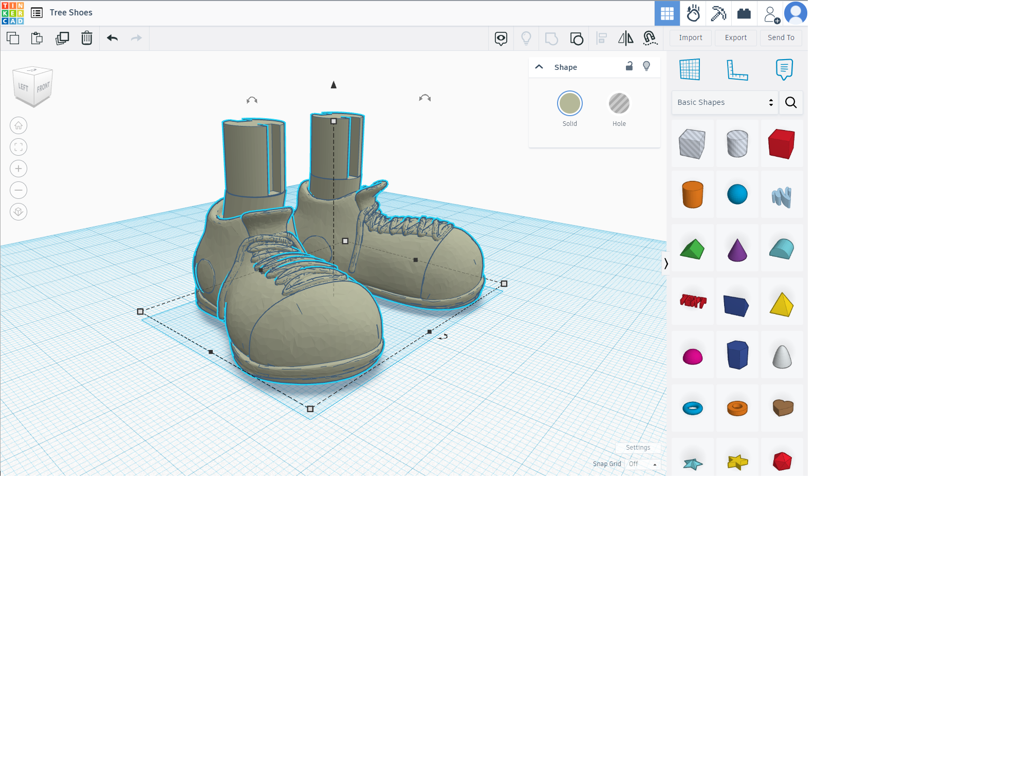 Updated Shoes for Cute Christmas Tree with Shoes 3D model thumbnail