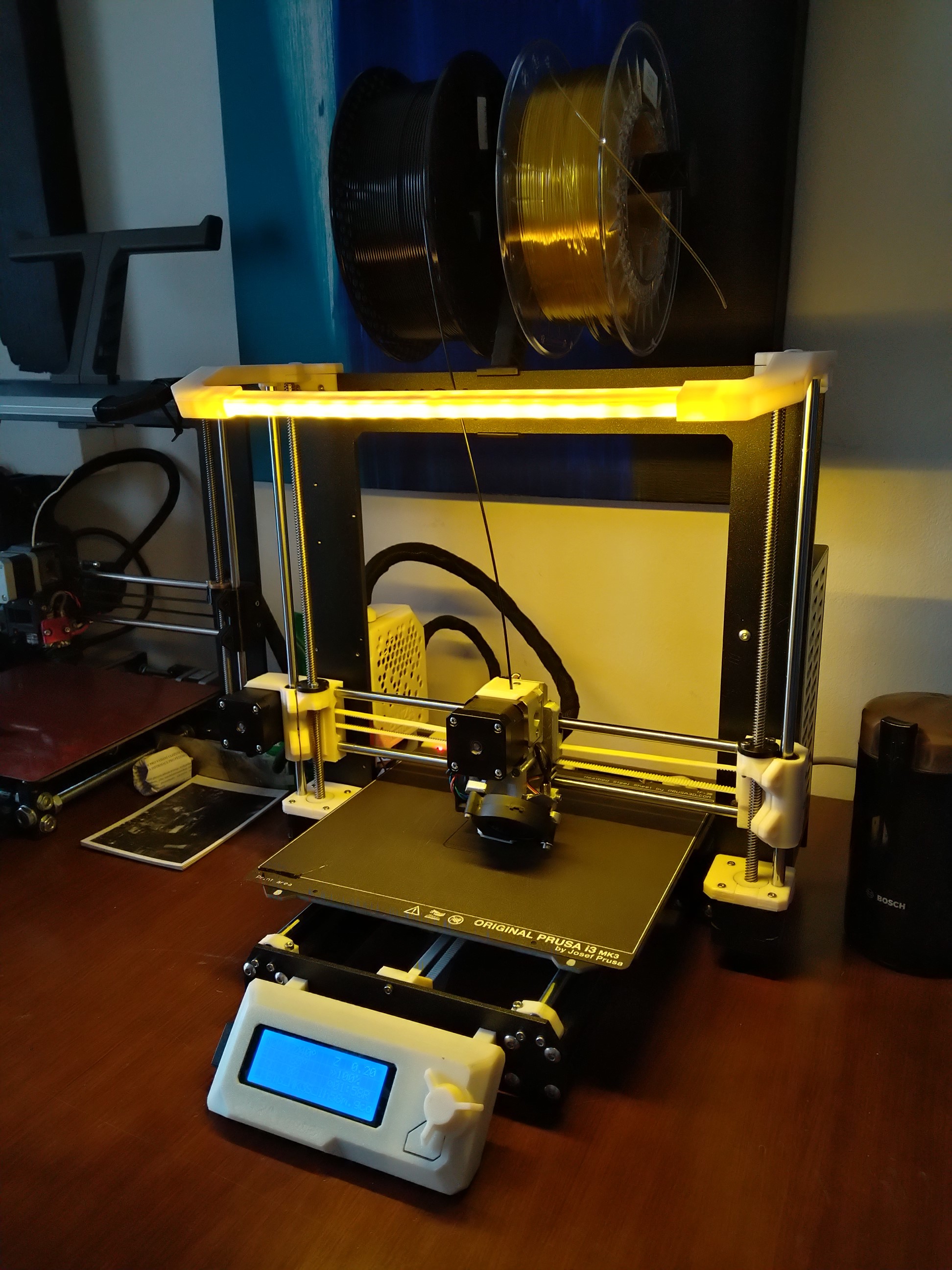 Fully printable LED bar for i3 printers.