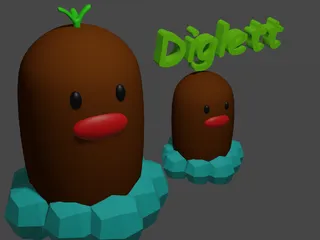 Diglett Pokemon by Wexik | Download free STL model | Printables.com