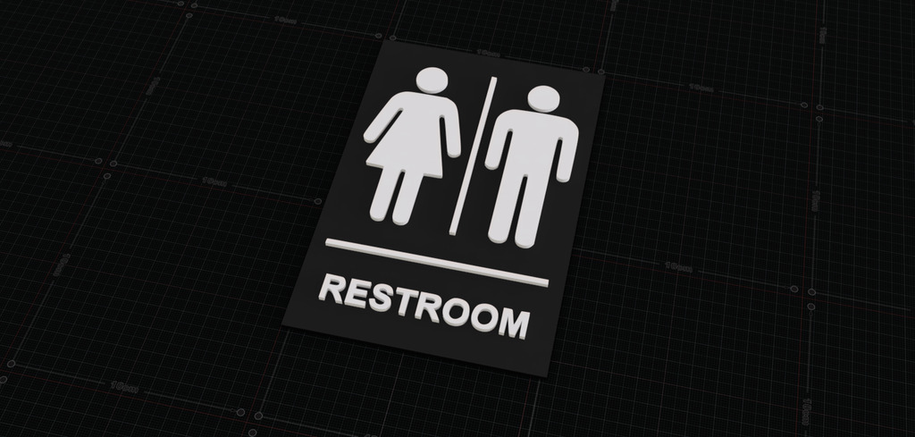 Unisex Restroom Bathroom Sign