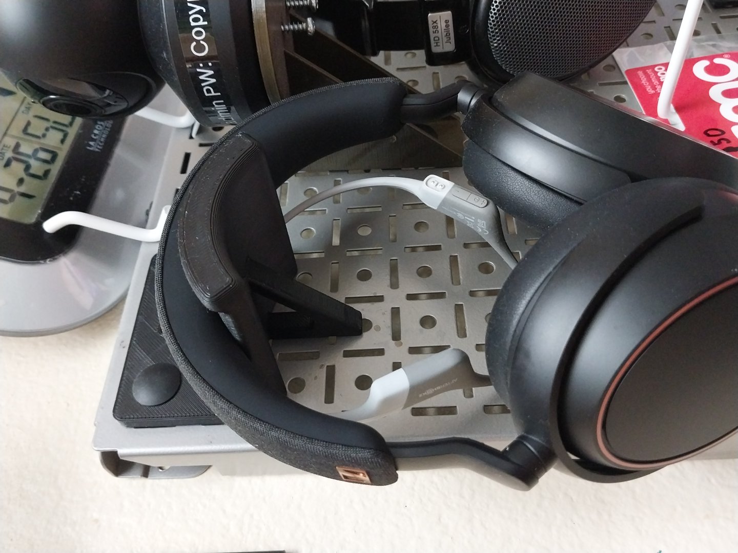 Large & Small headphones holders for pegboard, Omniwall and Wall Control