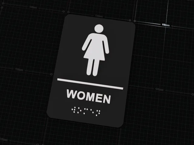 Women Restroom Sign with Braille