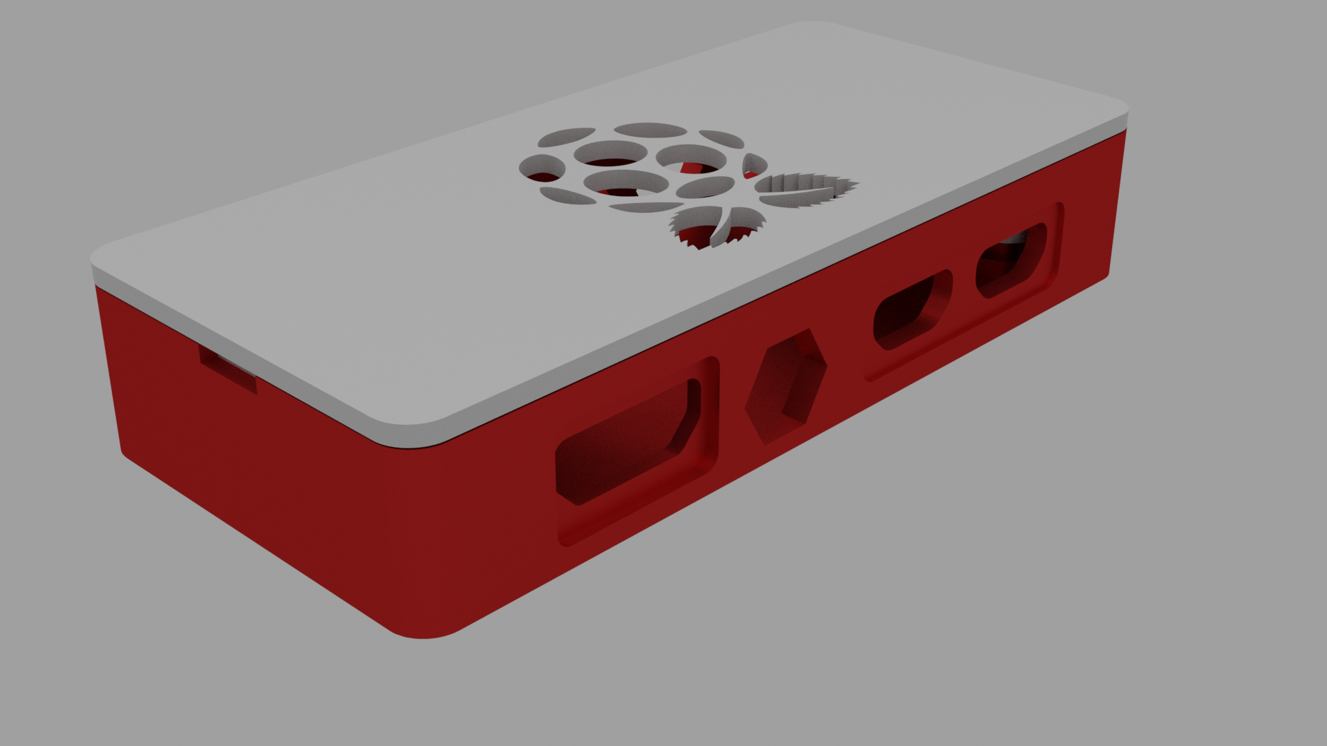 Miniatura 6 do modelo 3D Raspberry Pi Zero simplistic case with logo [Remix]