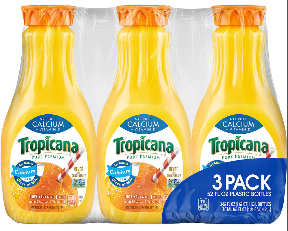 Costco tropicana orange juice best sale