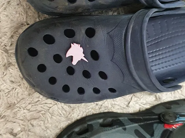Crocs (and crocs replica) charm - harley qeeen hammer and unicorns + skulls