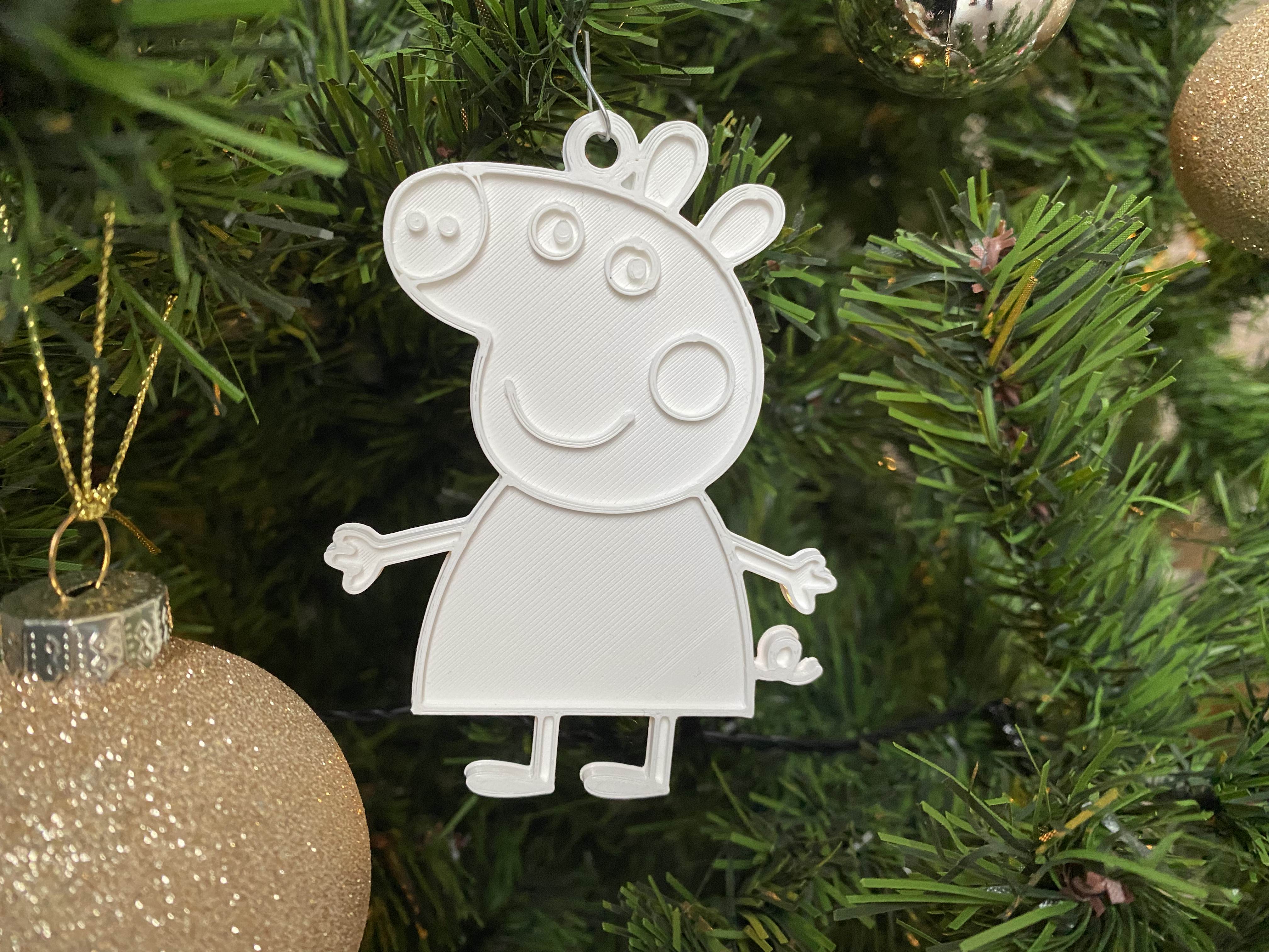 Peppa Pig Christmas Tree Ornament by SolveSoul