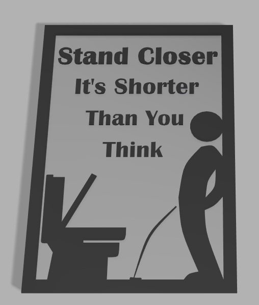 Toilet sign by Dengamleninja | Download free STL model | Printables.com