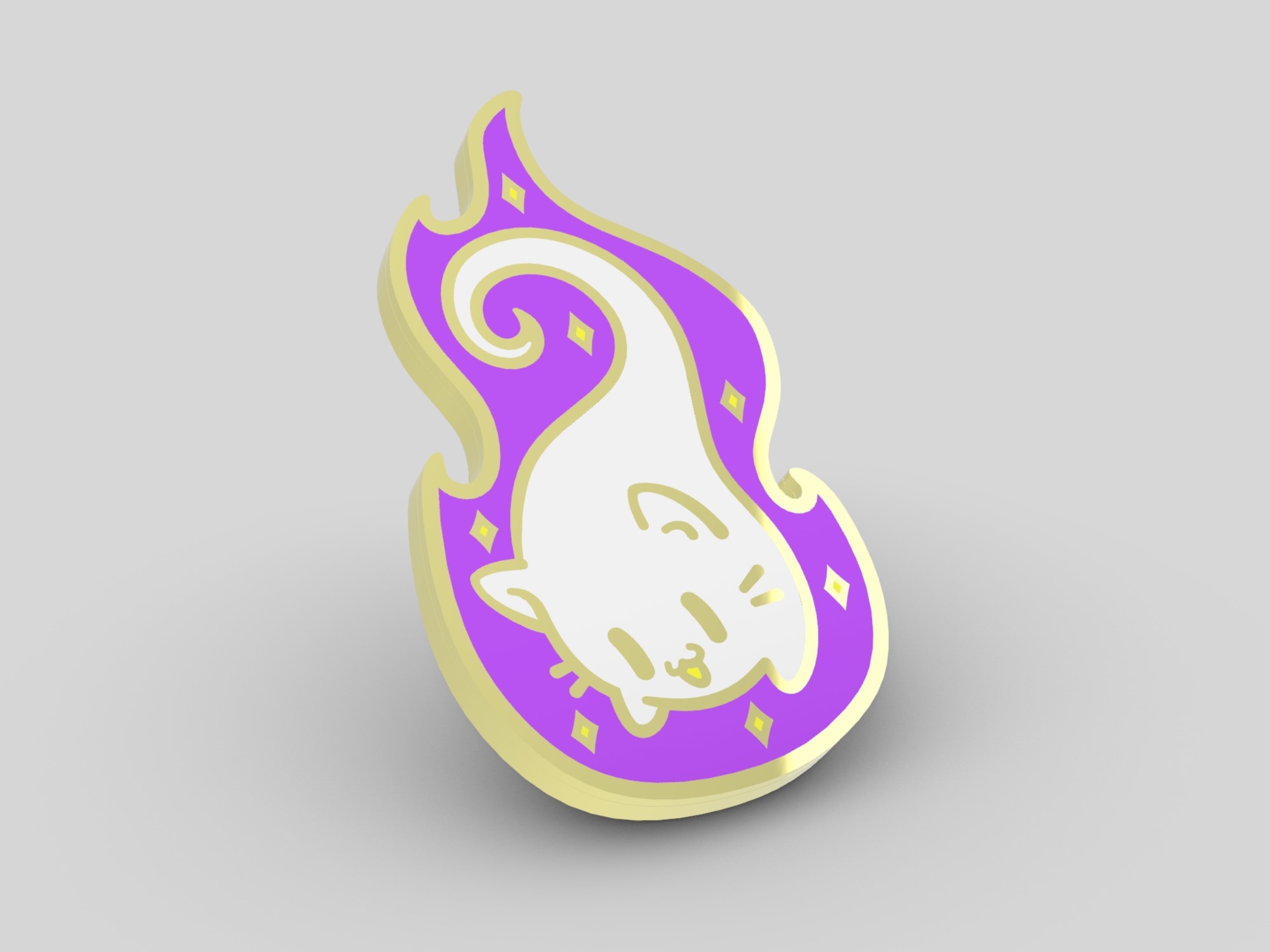 Spirit Cat Enamel Pin
