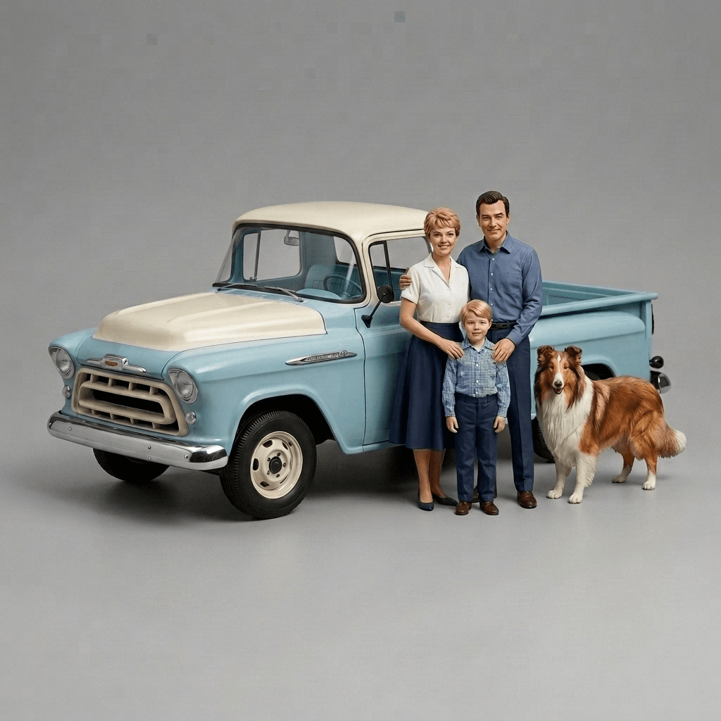Lassie - Timmy, Paul & Ruth with  1958 Dodge D-200 - 1958