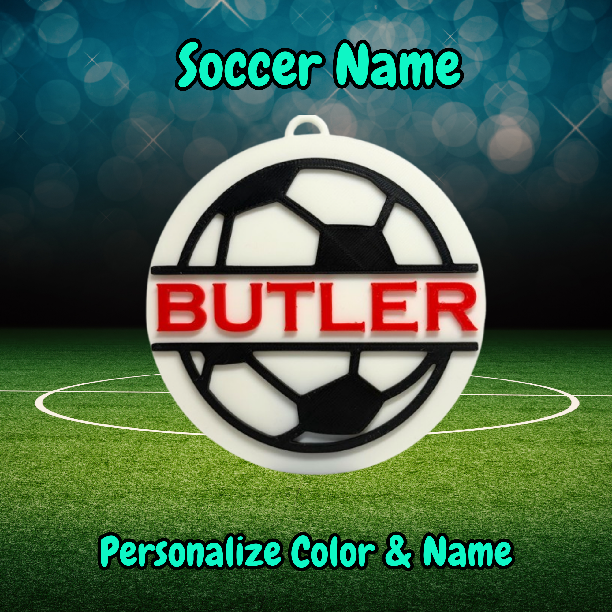 Soccer Bag Tag Keychain - Personalize