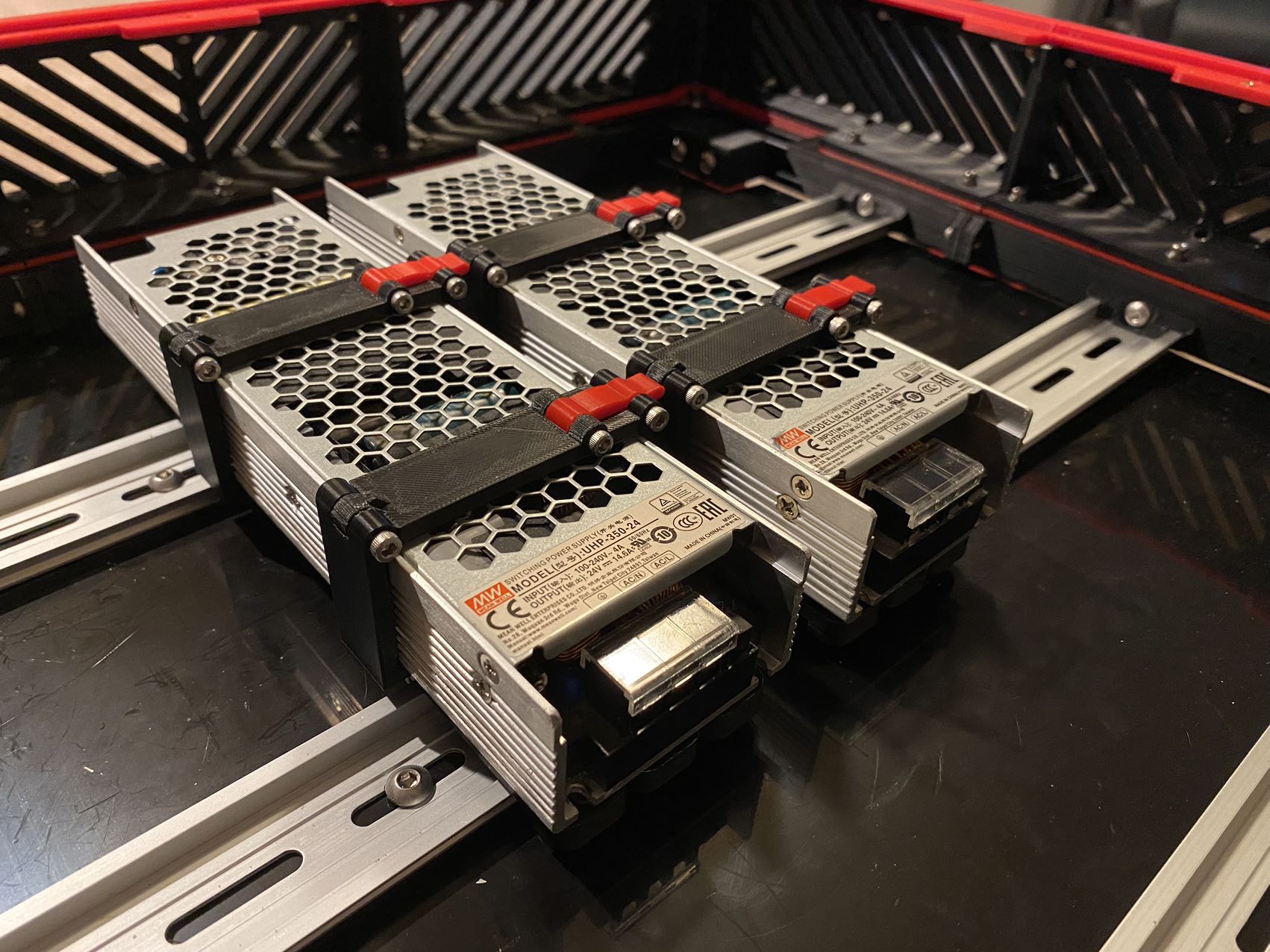 meanwell uhp350/uhp500 power supply dual DIN rail mount