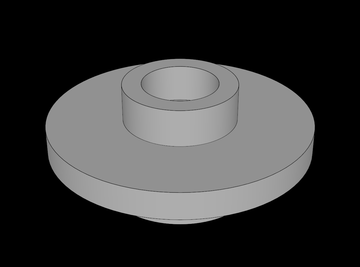 Lego Compatible (38799.dat) Minifig Saucer with Hollow Stud on Top