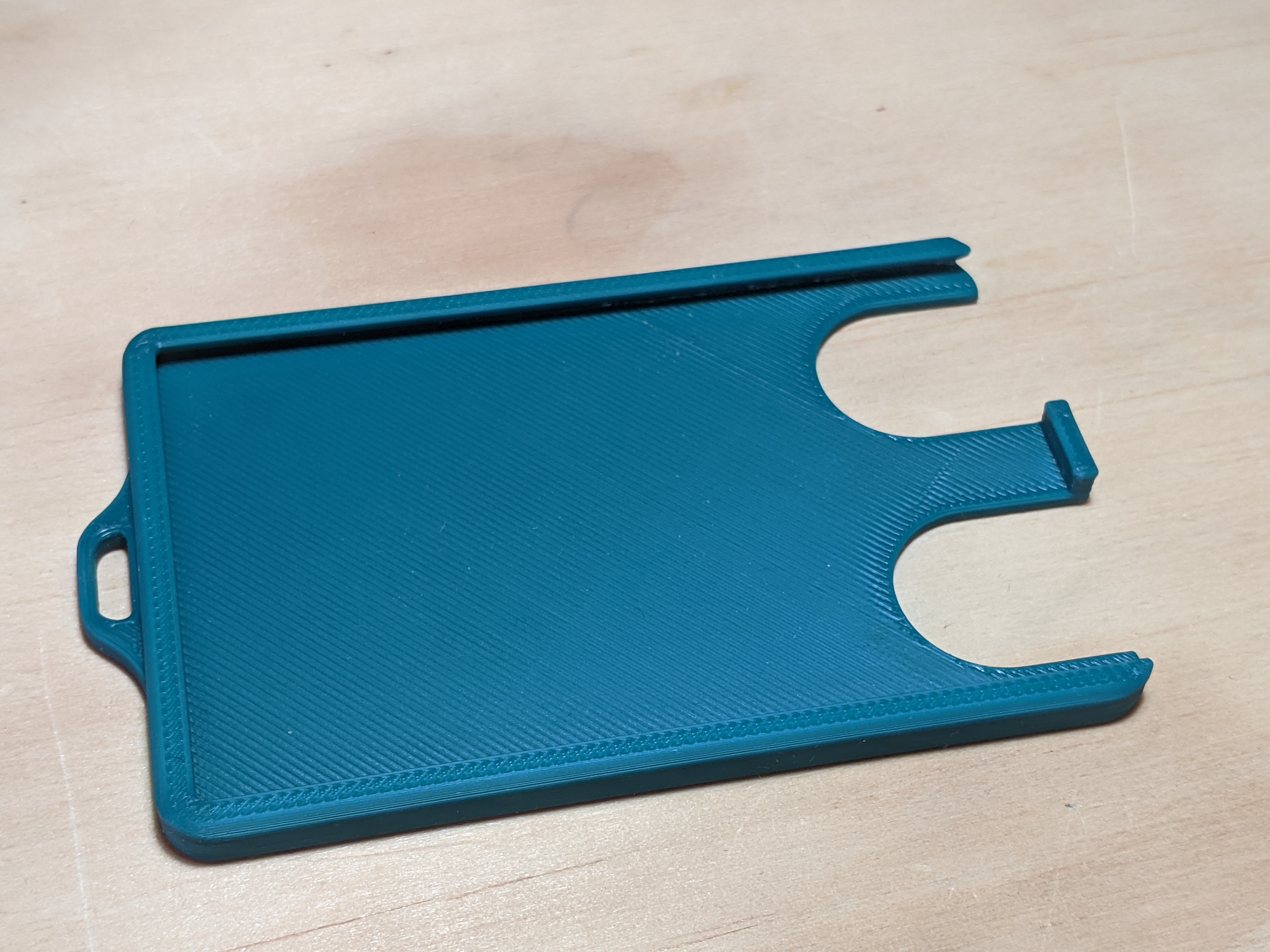 Badgeholder, solid back optional vertical hook