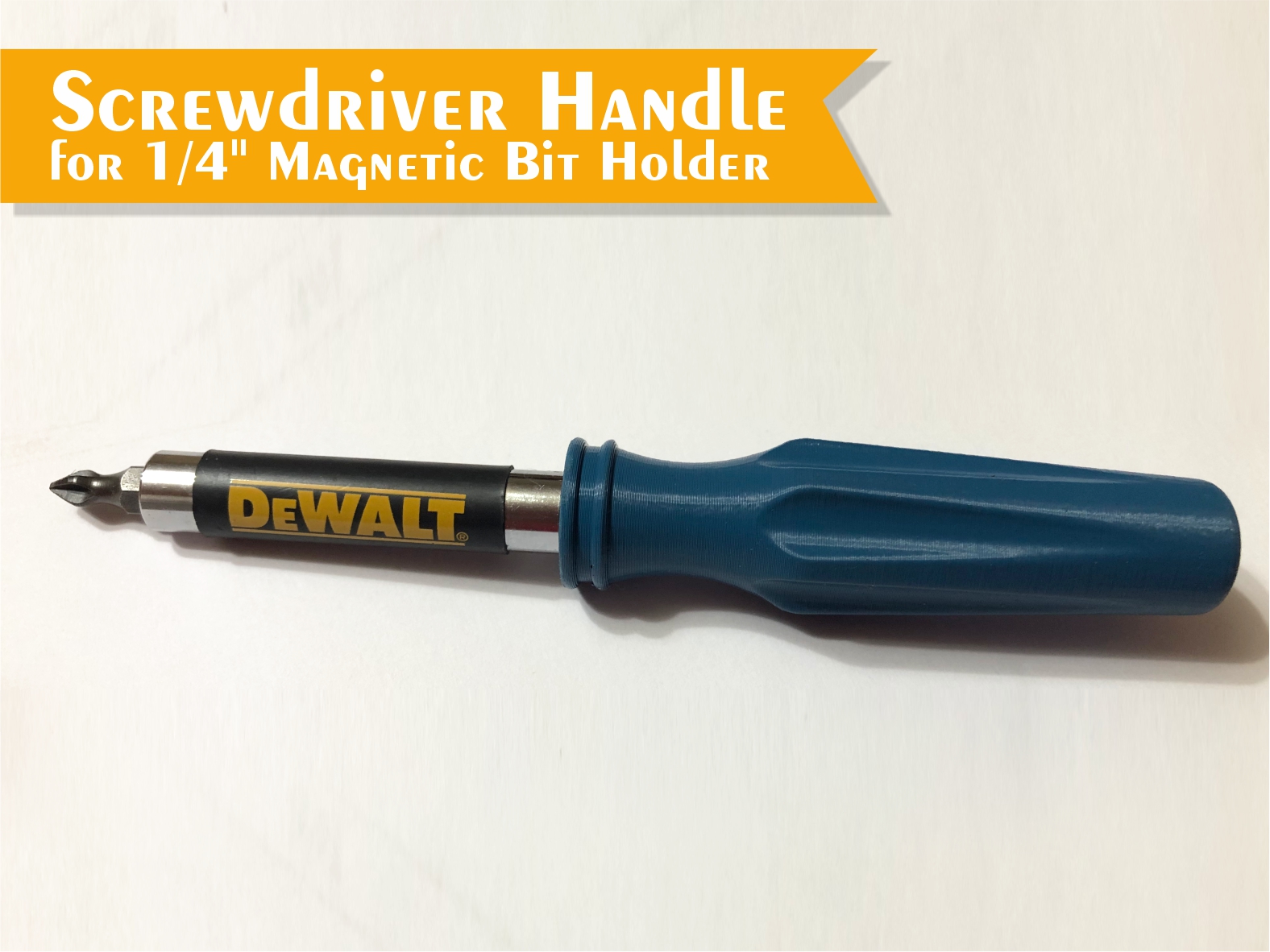 Screwdriver Handle for 1/4" Magnetic Bit Holder