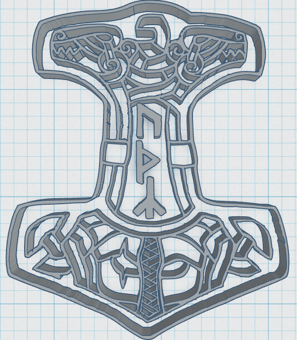 Viking / Norse Thor's Hammer 35 by Peter Ennist Download free STL