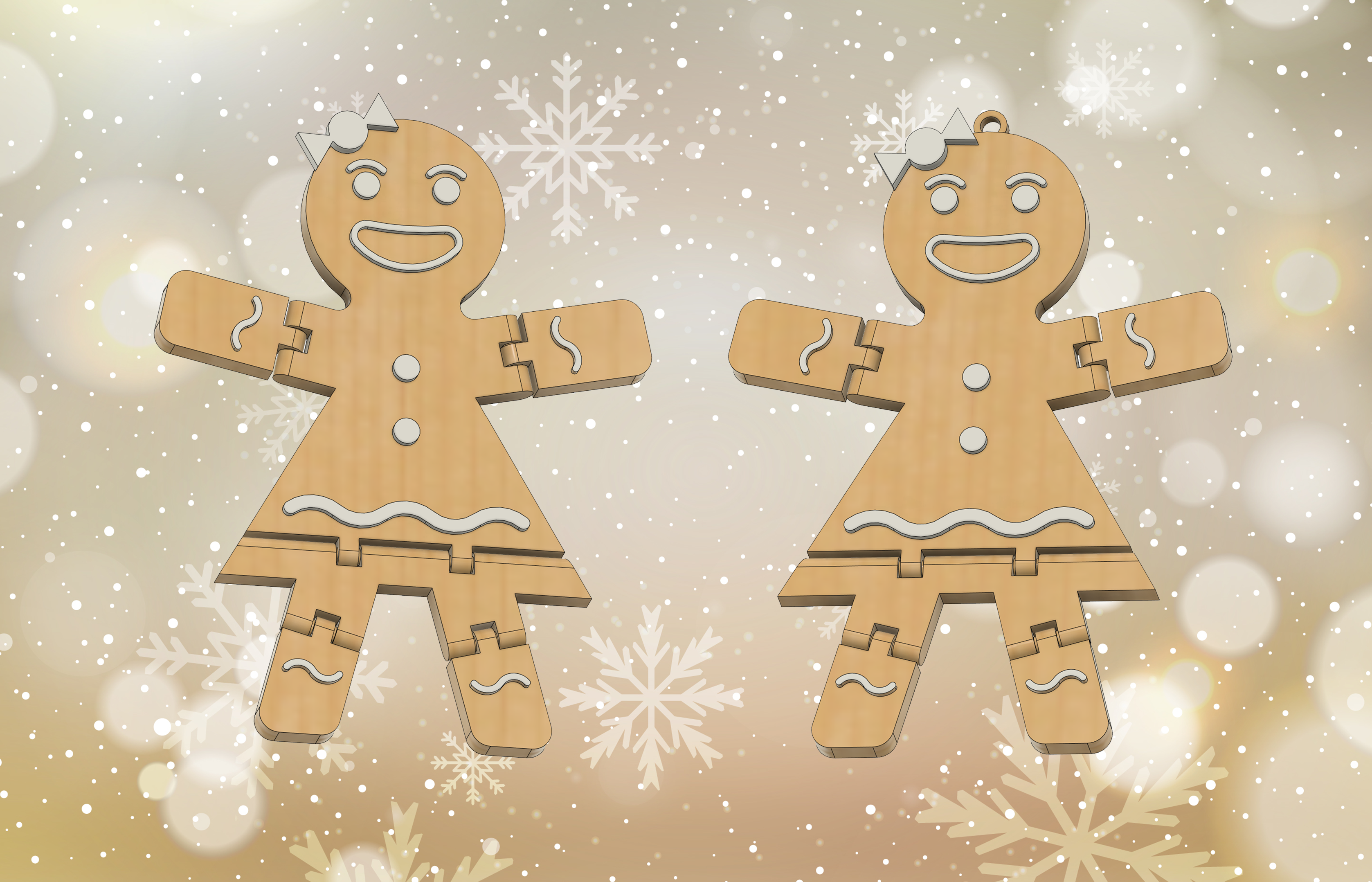 Gingerbread Woman/Girl (fusion360)