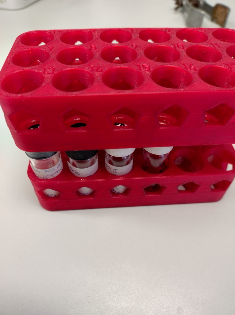 Vial holder stackable, customizable by Martin K Download free STL