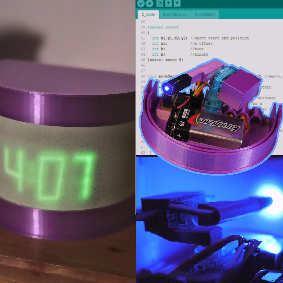 Glow in the Dark Robotic Clock