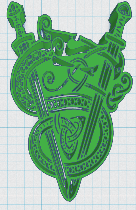 Miniatura 2 do modelo 3D Viking Shield Coaster 23