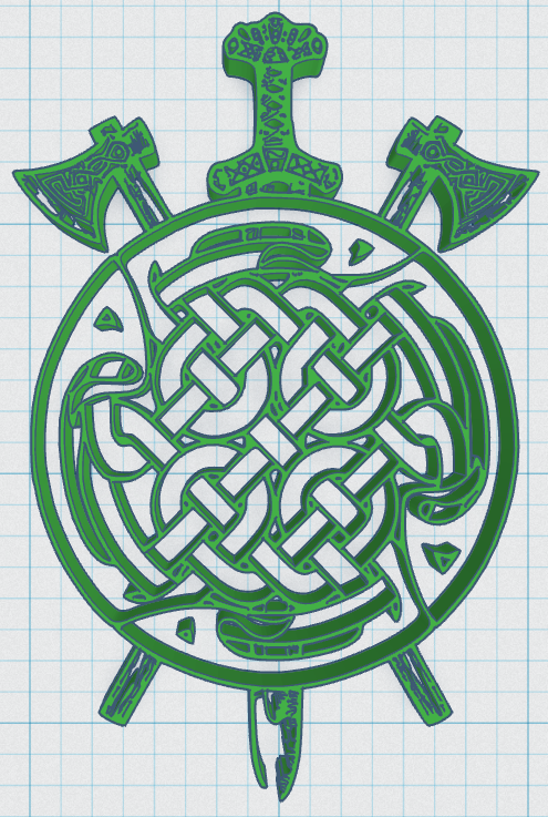 Miniatura 2 do modelo 3D Viking Shield Coaster 30