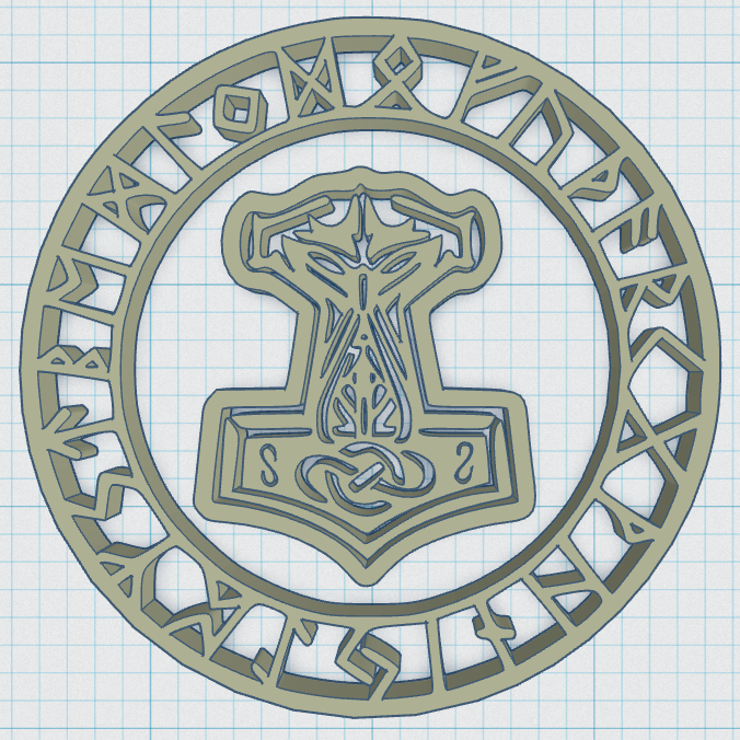 Miniatura 2 do modelo 3D Viking Shield Coaster 48