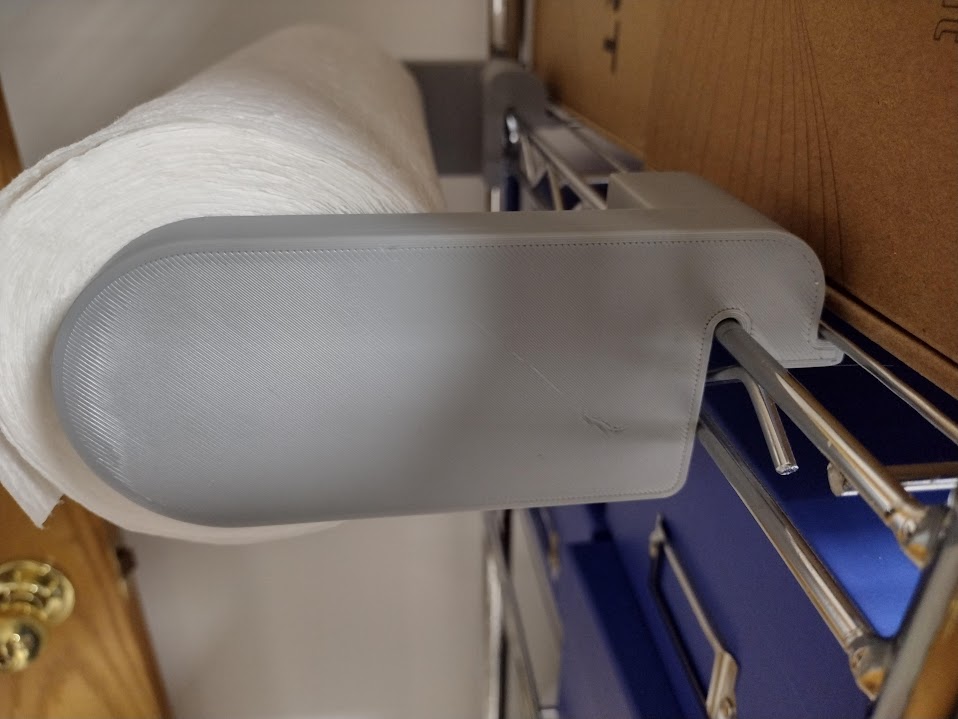 Wire shelving paper towel holder by Rhinocat Download free STL model