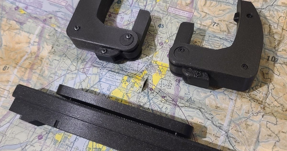 Quick Release Clamp for Logitech G Yoke + Volair Sim Chasis by maxfagin