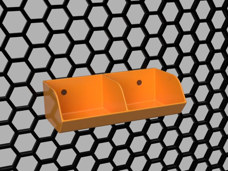 Bins mounted on the Honeycomb storage wall (HSW)