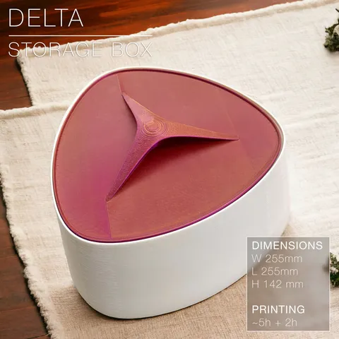 DELTA STORAGE BOX | with lid and dividers