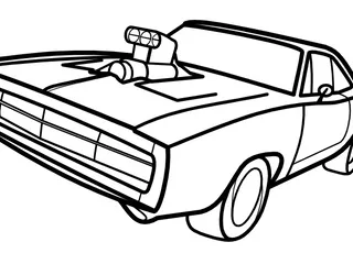 doms charger coloring pages